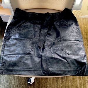 Black Leather Mini Skirt